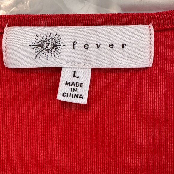 Fever Red Velvet Large Ruched Top  Long Sleeve Chain Keyhole Club Party Shirt - Picture 5 of 9